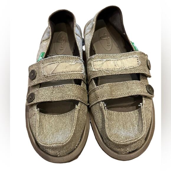 Sanuk Womens Size 6 Mary Jane Style Fabric Shoes Linen Type Fabric - Picture 1 of 7